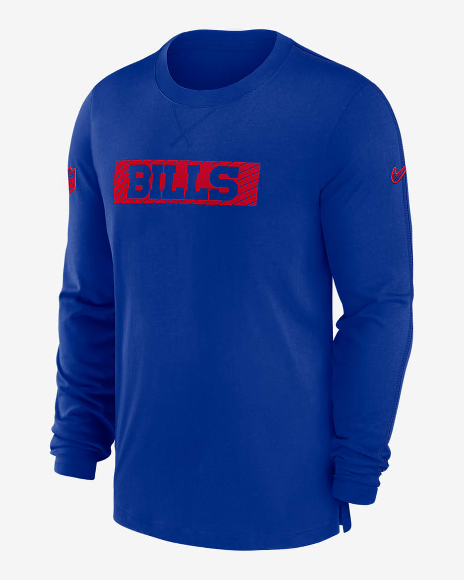 Buffalo Bills Sideline Player Team Issue Men s Nike Dri FIT Long Sleeve Top. Nike